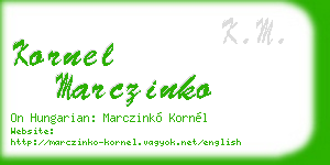 kornel marczinko business card